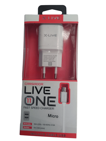 CARGADOR MICRO USB 2.1A / 1.0A X-LIVE 0