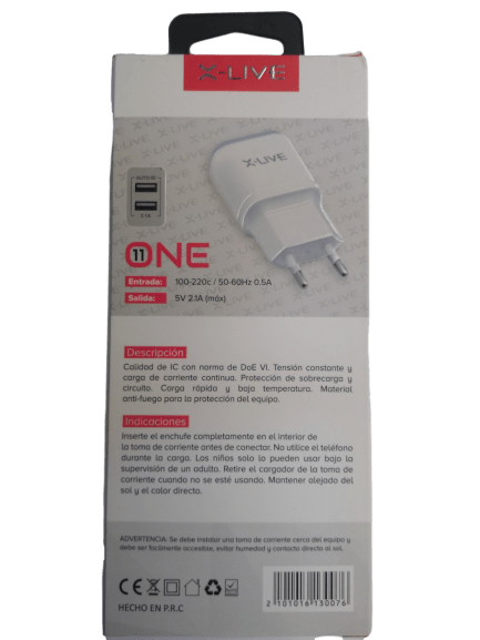 CARGADOR TIPO-C 2.1 / 1.0A X-LIVE2