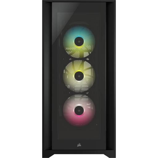 GABINETE GAMER CORSAIR ICUE 5000X RGB MID TOWER ATX EATX MINI-ITX USB 3.1 x2 USB-C x1 VIDRIO2