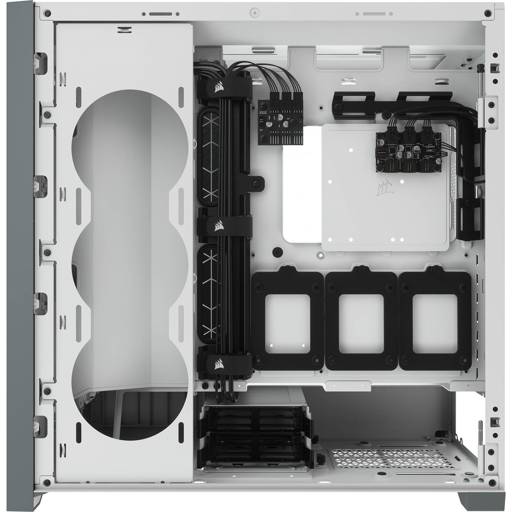 GABINETE GAMER CORSAIR ICUE 5000X RGB MID TOWER ATX EATX MINI-ITX USB 3.1 x2 USB-C x1 VIDRIO BLANCO4