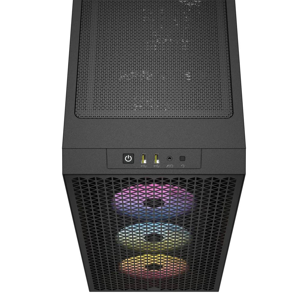 GABINETE GAMER CORSAIR AIRFLOW 3000D RGB AR120 X3 RGB 360MM ATX4