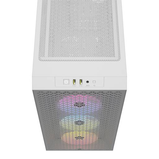 GABINETE GAMER CORSAIR AIRFLOW 3000D RGB AR120 X3 RGB 360MM ATX BLANCO3