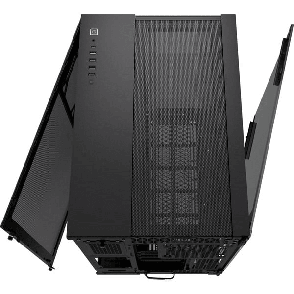 GABINETE GAMER CORSAIR DOS CÁMARAS 6500X AIRFLOW USB-C x1 USB 3.2 x4 ATX EATX9