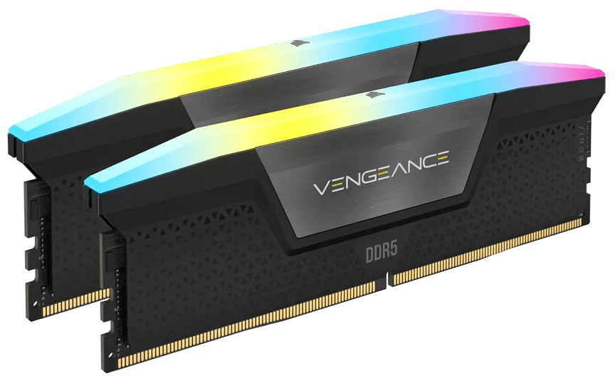 KIT MEMORIA RAM CORSAIR VENGEANCE RGB DDR5 32GB (2X16GB) DIMM 5200 MHZ PC5-41600 CL40 1.25V 0