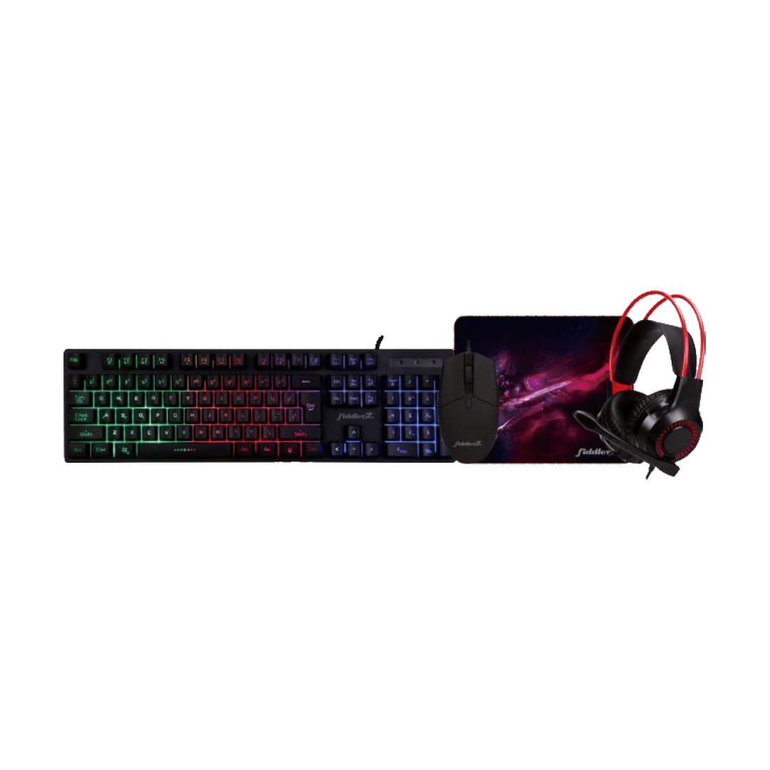 KIT GAMER FIDDLER TECLADO + MOUSE + MOUSE PAD Y AUDIFONOS FD-IMC4062