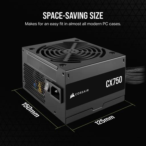 FUENTE DE PODER CORSAIR CX750 750W 80 PLUS BRONZE ATX NO MODULAR2