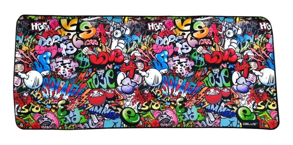 MOUSE PAD DISEÑO GRAFFITI DE 90X40CMX2MM DBLUE DBMP0112