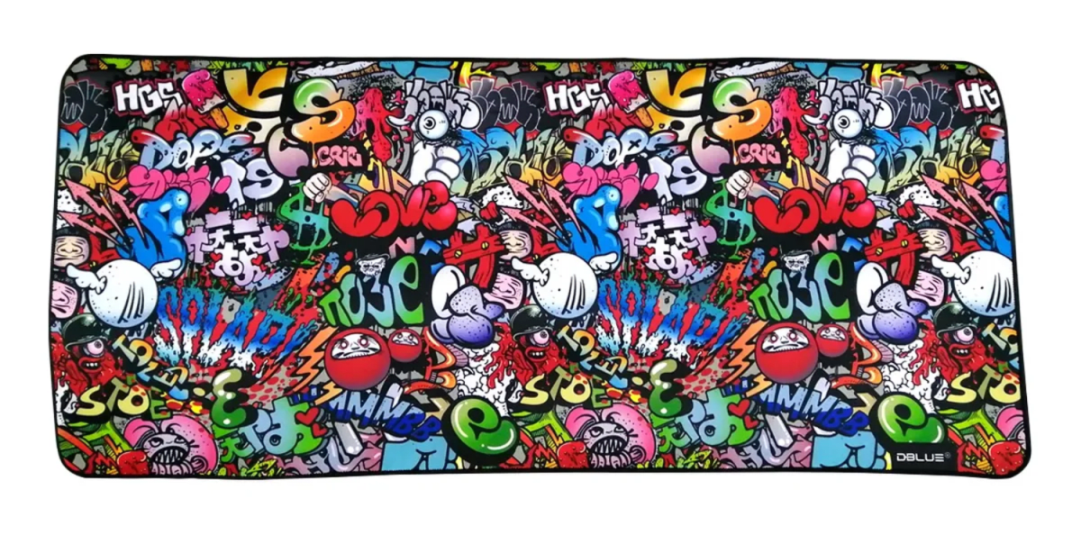 MOUSE PAD DISEÑO GRAFFITI DE 90X40CMX2MM DBLUE DBMP0114