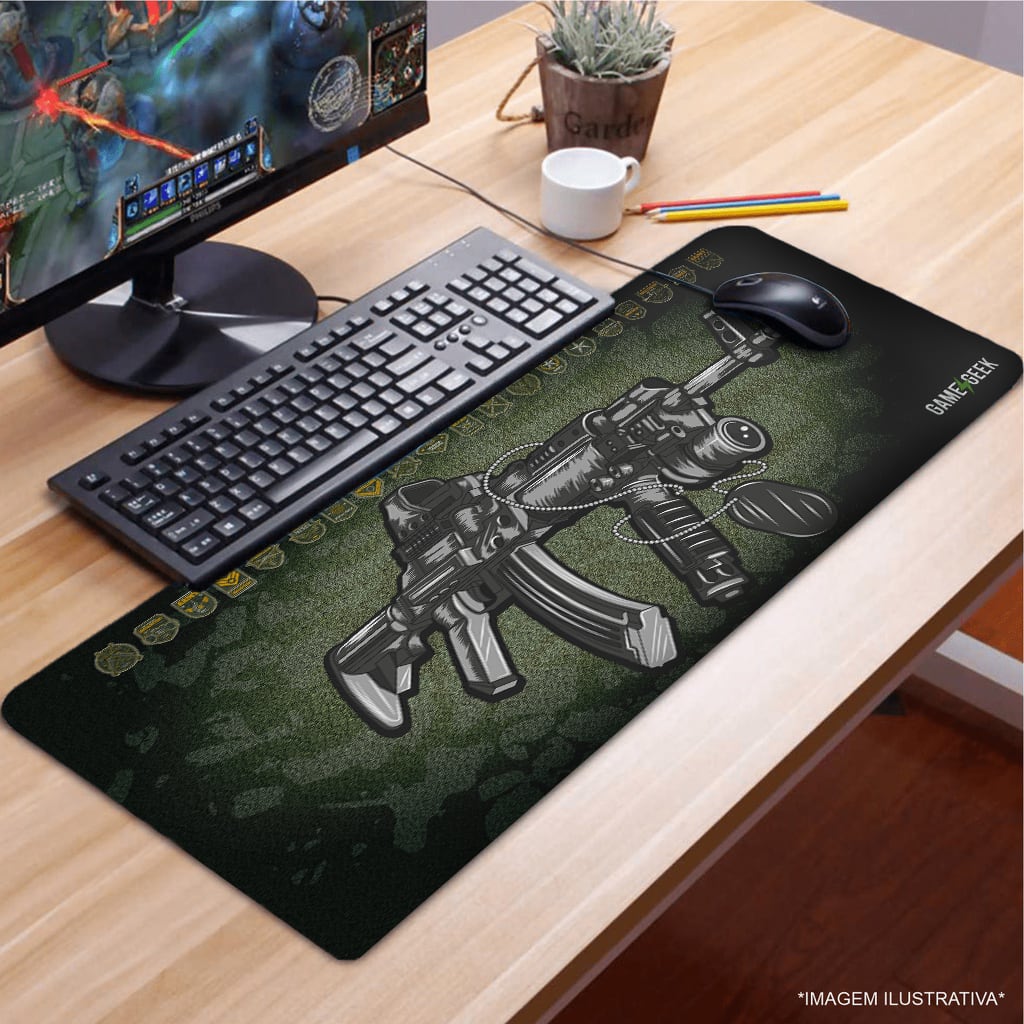 Mouse Pad Gamer Xl 90x40x3mm Game Geek Negro 0