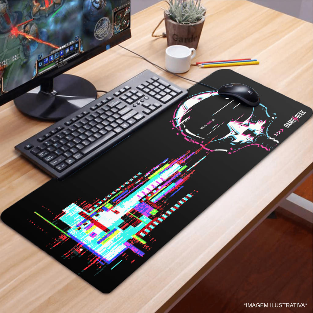 Mouse Pad Gamer Xl 90x40x3mm Game Geek Negro4