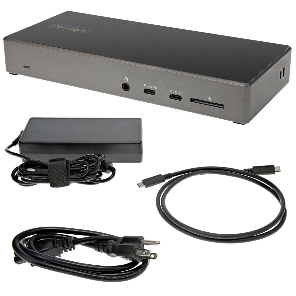 DOCKING STATION STARTECH.COM USB-C x2 USB-A 3.2 x2 USB 2.0 x2 DP x2 HDMI x1 SD RJ-45 GIGAGIT 3.5MM6