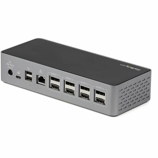DOCKING STATION STARTECH.COM HDMI x4 4K DP x4 QUAD 4K USB-C USB-A 100W RJ-45 GIGABIT2
