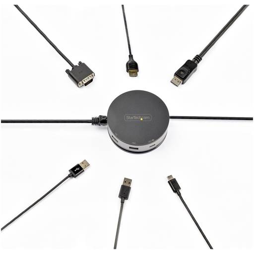 DOCKING STATION STARTECH.COM USB-C A HDMI x1 DISPLAY PORT x1 VGA USB 3.2 x2 75W PD RJ-45 GIGABIT2