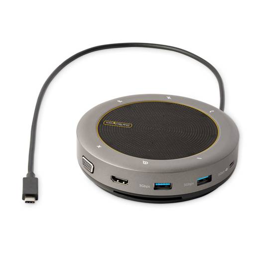 DOCKING STATION CON ALTAVOZ DE CONFERENCIAS STARTECH.COM HDMI VGA USB-A x2 PD 100W2