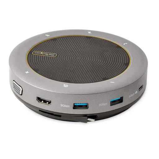 DOCKING STATION CON ALTAVOZ DE CONFERENCIAS STARTECH.COM HDMI VGA USB-A x2 PD 100W3