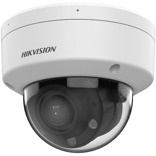 CÁMARA IP HIKVISION DOMO 2MP 2.8MM IP67 IK08 IR 30 METROS DUL LIGHT ESTROBOSCÓPICA ACUSENSE2