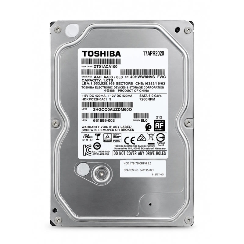 Disco Duro Toshiba Interno 1Tb DT01ACA100 Usado 0