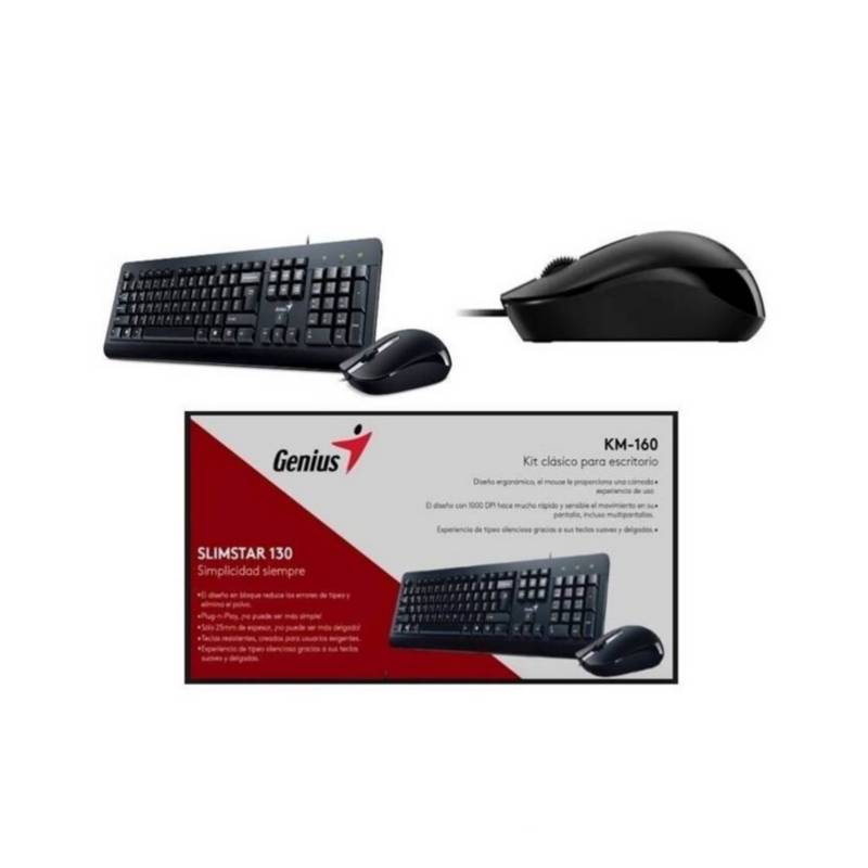 KIT TECLADO + MOUSE ALÁMBRICO GENIUS KM-1602
