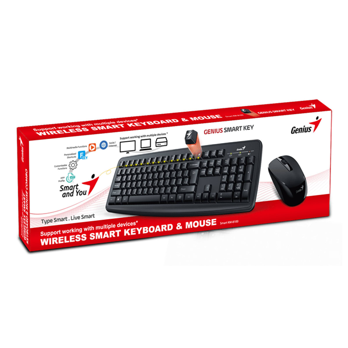 KIT TECLADO + MOUSE INALÁMBRICO GENIUS KM-81002