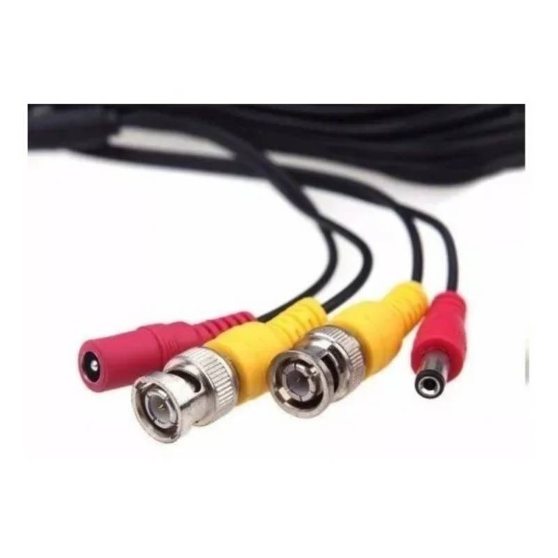 Cable Para Camara De Vigilancia De 20 Metros, Bnc Y Dc.3