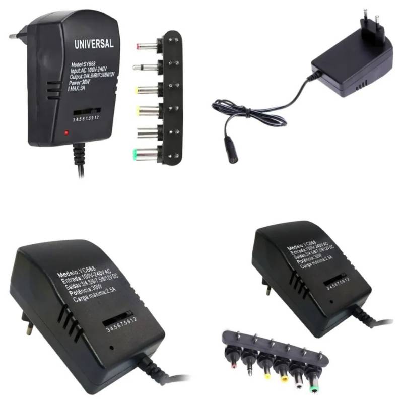 Cargador Universal De 3v A 12v Fuente De Poder 12v Regulable3