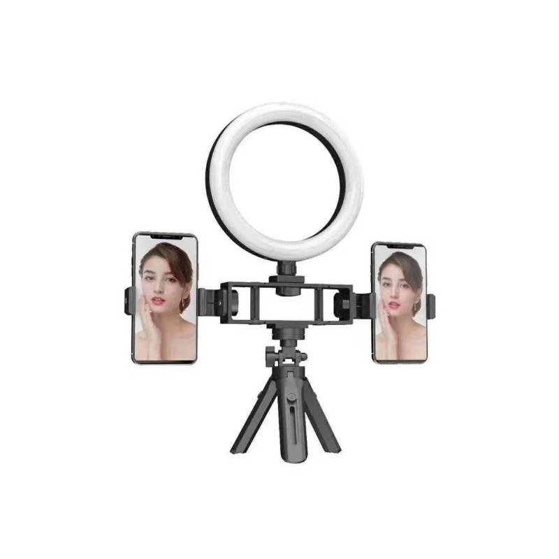 Aro De Luz Con Doble Soporte Para Celular Y Tripode4
