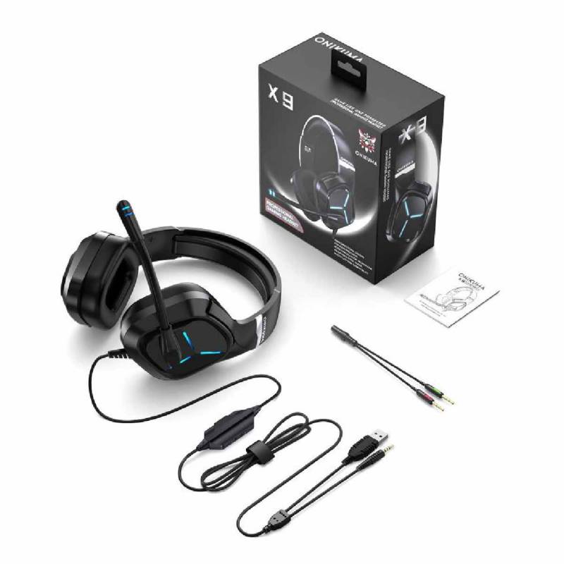Auriculares Diadema Gamer Onikuma X9 Con Luz Rgb4