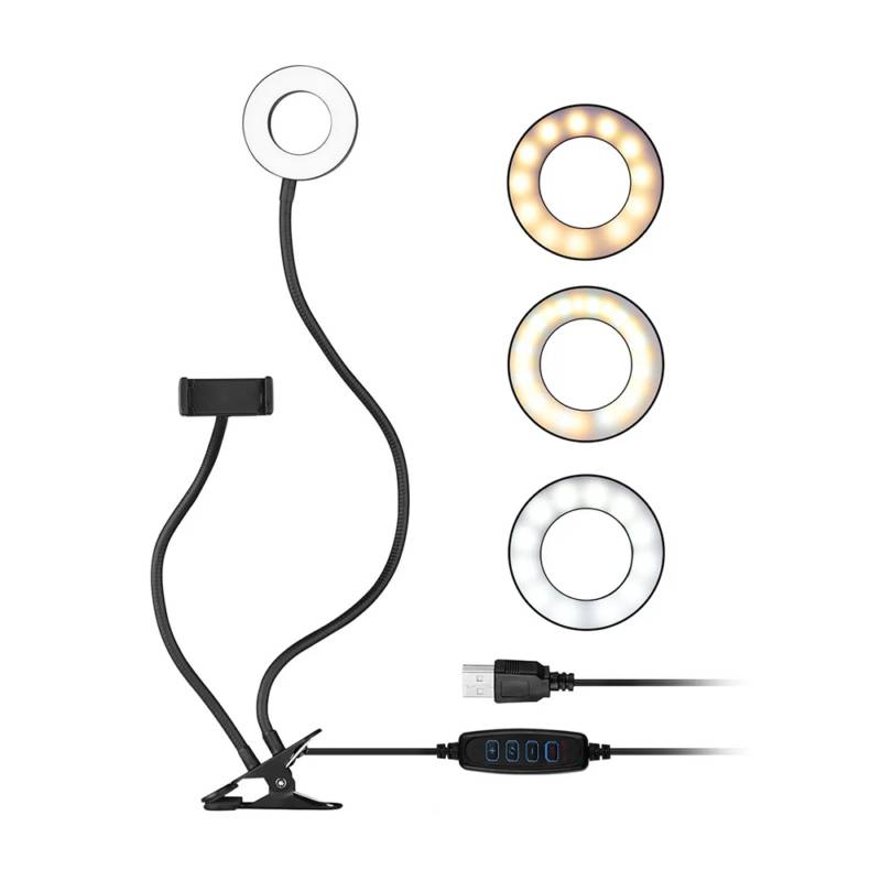Kit 2 en 1 Aro Luz Fotografia Led Selfie Con Soporte3