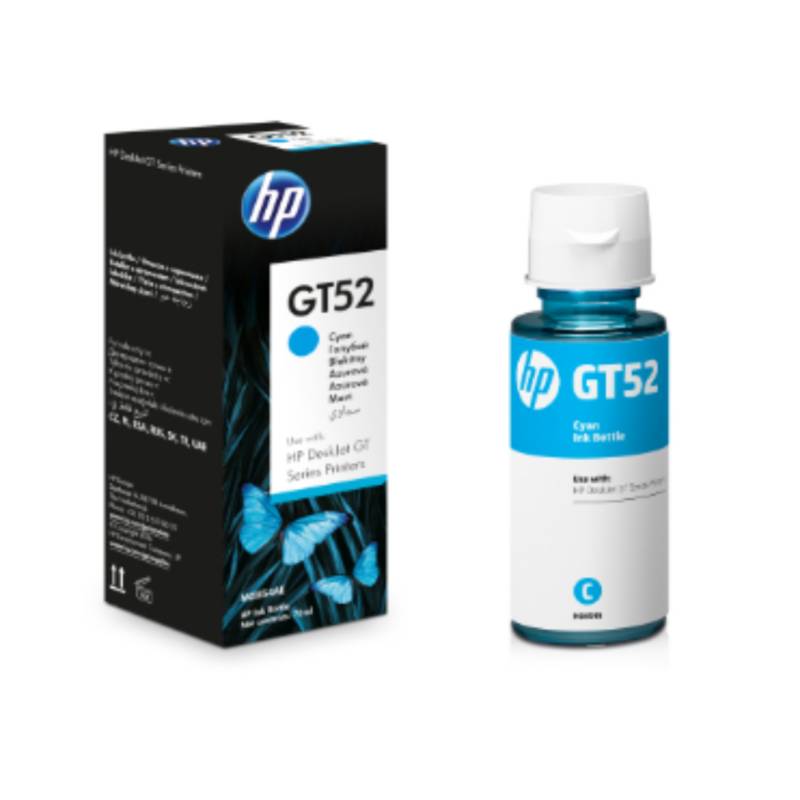 Botella De Tinta Hp Gt52 Cian 8000 Páginas M0H54Al2