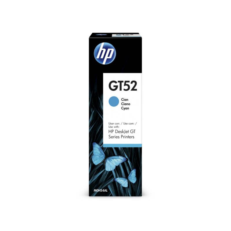 Botella De Tinta Hp Gt52 Cian 8000 Páginas M0H54Al 0