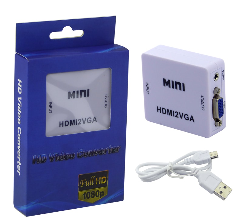 Adaptador Convertidor De Hdmi A Vga Con Audio4
