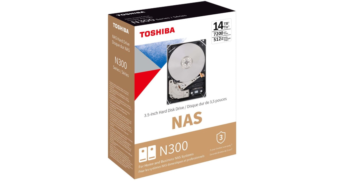Disco Duro Interno Toshiba Para Servidor Nas N300 14Tb 3.5