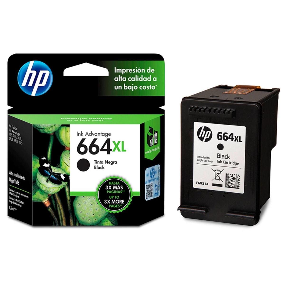 Cartucho Tinta Impresora Hp 664Xl Negro Advantage F6V31Al 480 Paginas2