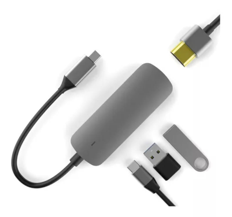 Hub Tipo-c 4 En 1 Usb 3.0 1 Usb 2.0 Hdmi Negro3