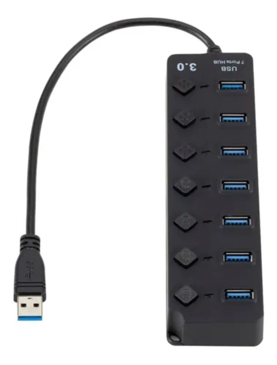 Hub Usb 3.0 7 Puertos 5gpbs Indicador Led Y Switch Irm5