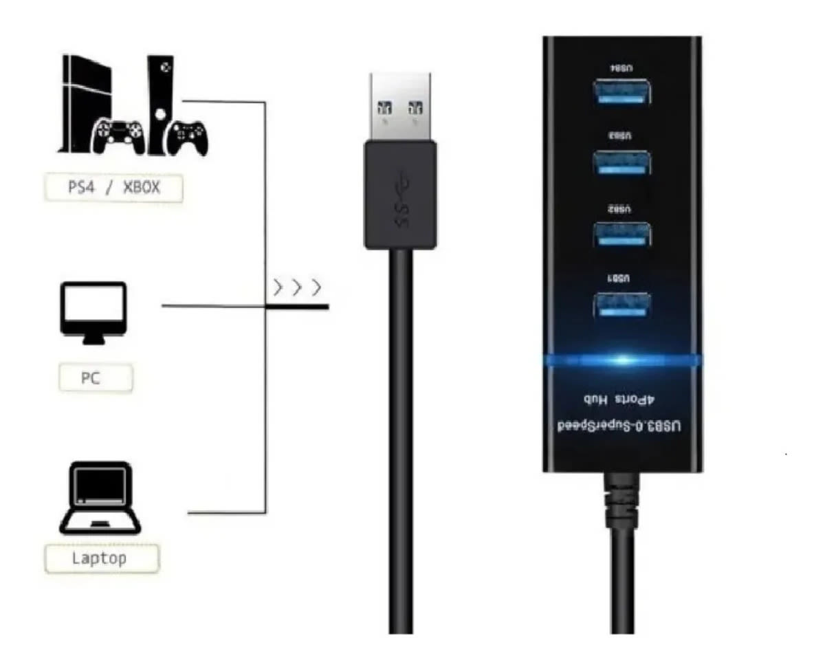 HUB USB 4 PUERTOS USB 3.0 COD.24373