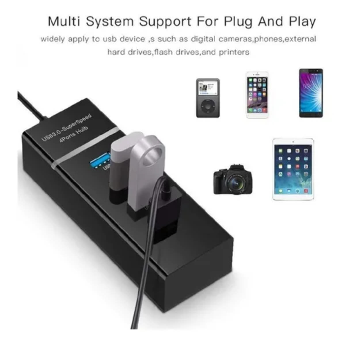 HUB USB 4 PUERTOS USB 3.0 COD.24372