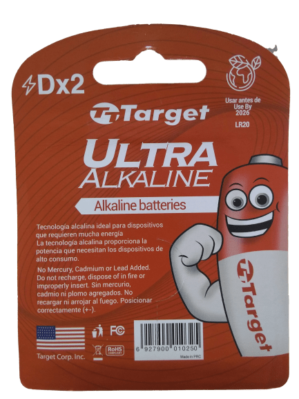 Pack Pila D2 Alcalina Target2