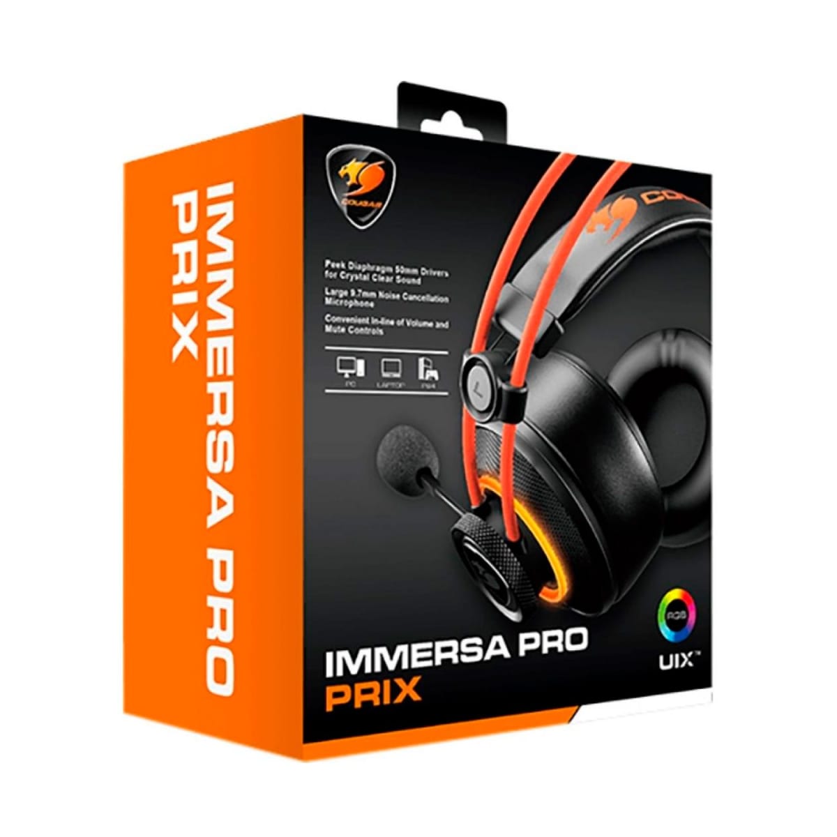 AUDIFONOS GAMER COUGAR IMMERSA PRO PRIX RGB 7.13