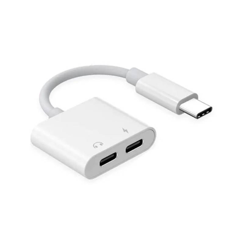 Adaptador Dual Tipo C A Audio Tipo C Y Carga2