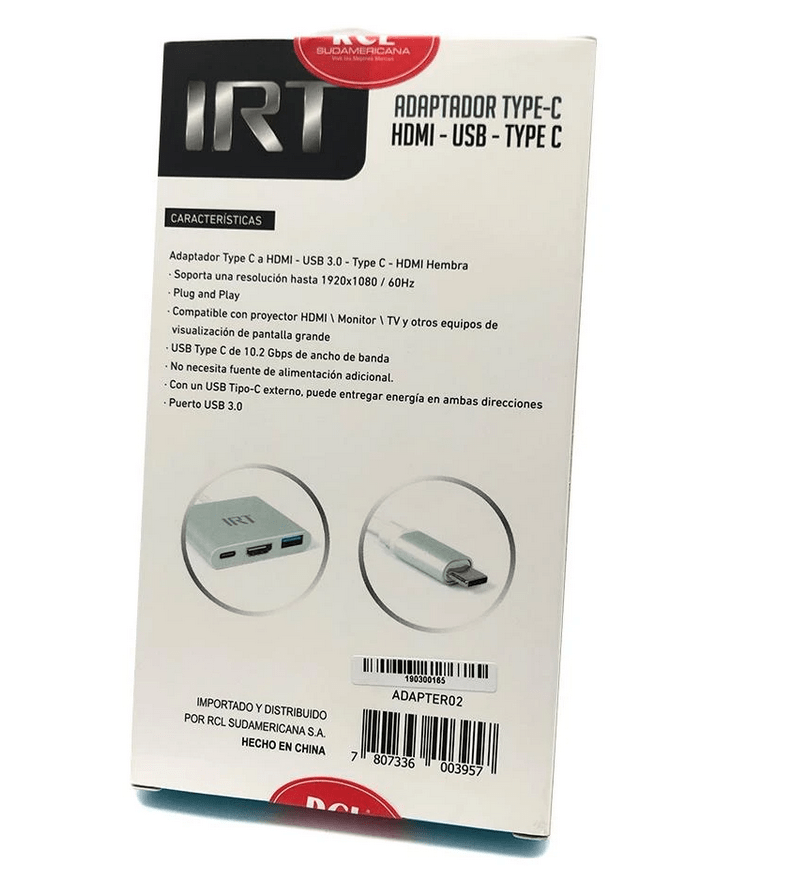 ADAPTADOR TIPO-C HDMI-USB IRT2