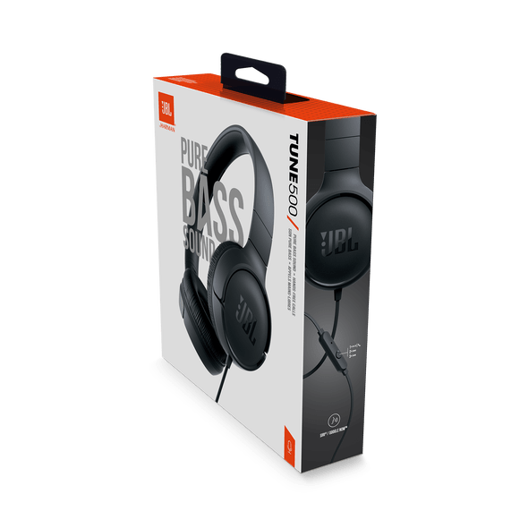 AUDÍFONOS ALAMBRICOS  JBL TUNE 500 ON EAR CON MICROFONO JBLT500BLKAM3
