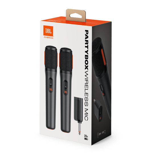 MICRÓFONO JBL  INALÁMBRICO PARTYBOX 2 MICRÓFONOS DE MANO 2.4GHZ  RECARGABLE 20 HORAS DE UTILIDAD10