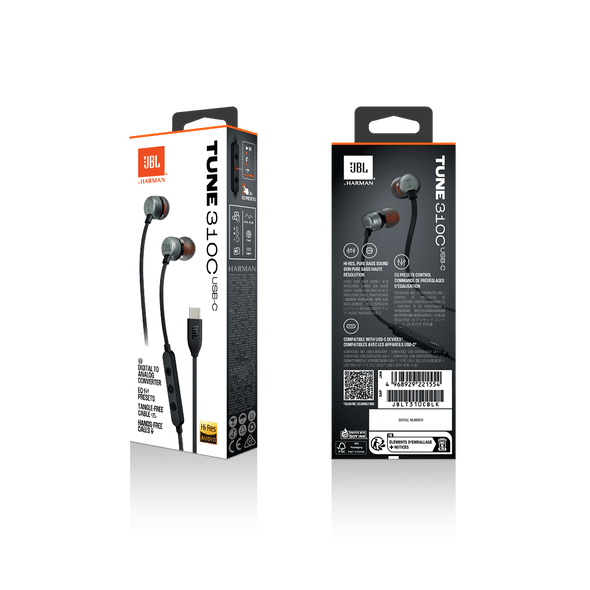 AUDIFONOS JBL TUNE 310C USB-C CON MICROFONO  NEGRO JBLT310CBLKAM3