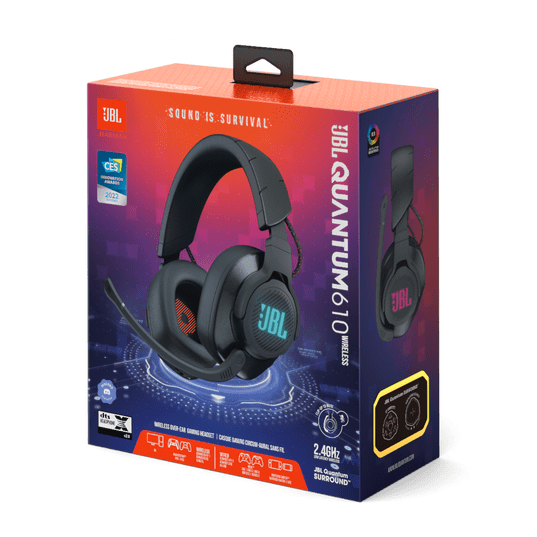 AUDÍFONOS JBL GAMER QUANTUM 610 INALÁMBRICOS,CABLEADO 3.5MM  JBLQUANTUM610BLKAM5