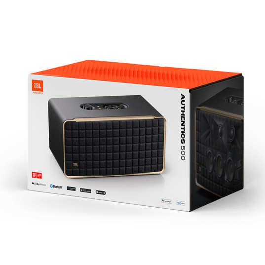 PARLANTE PORTÁTIL JBL AUTHENTICS 500 SMART RETRO WIFI BT 5.3 135W RMS DOLBY ATMOS USB-C4