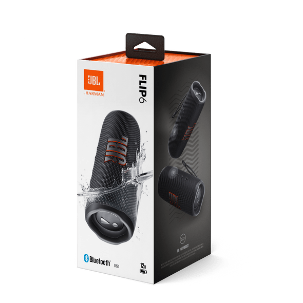 PARLANTE PORTÁTIL JBL FLIP 6 BT 5.2 20W 12 HR IP67 RESISTENTE AL AGUA USB-C NEGRO4