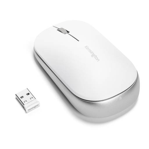 MOUSE INALÁMBRICO BLUETOOTH KENSINGTON DUAL SURE TRACK BT 5.0 / DONGLE USB 4 BOTONES 2400 DPI BLANCO 0