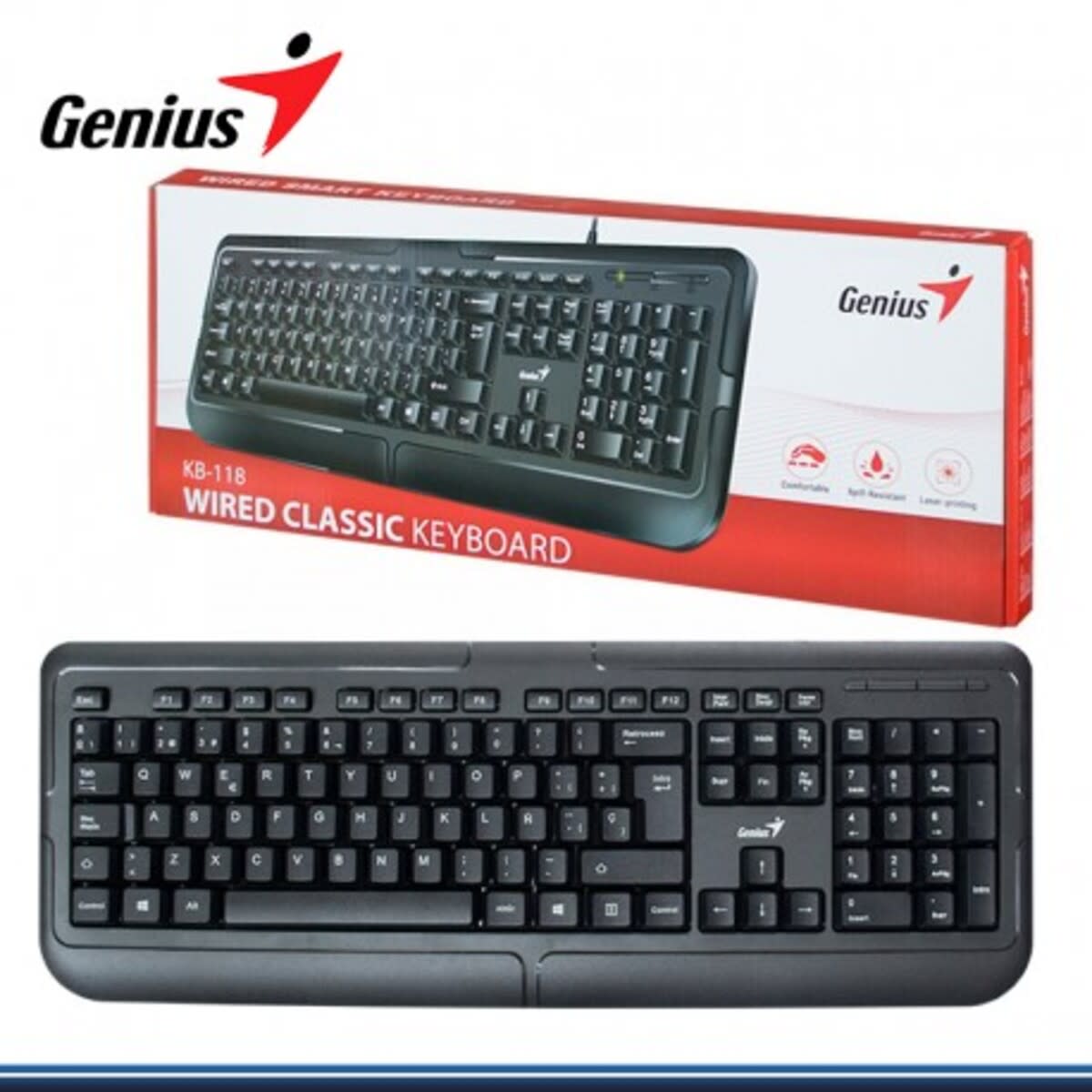 TECLADO GENIUS KB-118 CLÁSICO QWERTY2