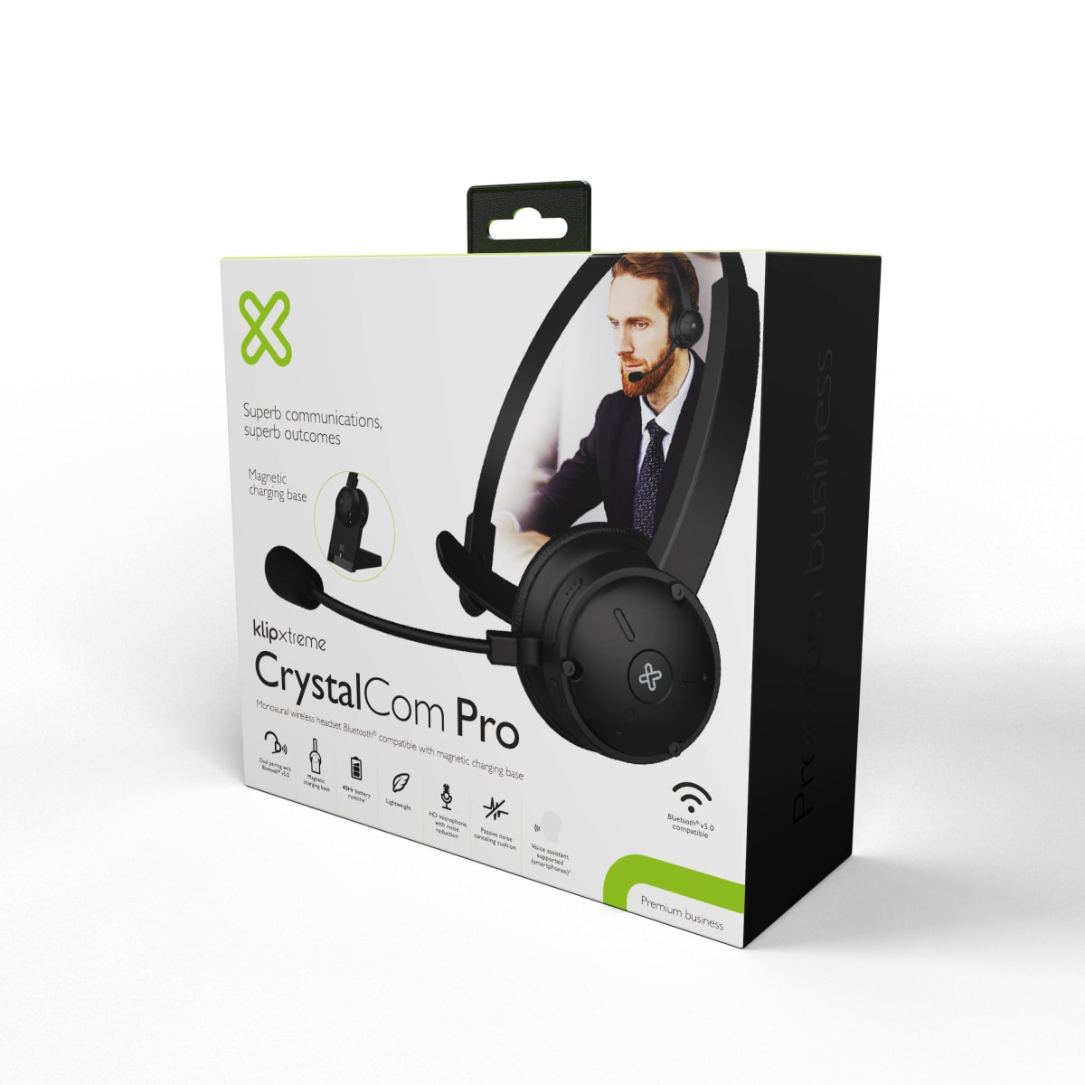AUDIFONO INALÁMBRICO PARA CONFERENCIAS KLIP XTREME CONEXION DUAL BASE DE CARGA MONO KCH-9057